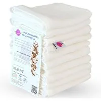Babymajawelt Stoffwindeln Mullwindeln 60x80 Spucktücher weich und weiß, Baby Mulltücher (Set, 10-St., Mulltücher Dicke 115g/m²- Crinkel Optik nach dem Waschen), Made in EU, Hautfreundlich, Saugfähig, Weich, Reine Baumwolle