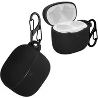 kwmobile Kopfhörer-Schutzhülle Schutzhülle für SoundPeats Air 3 Hülle, TPU Silikon Case für Kopfhörer Ladecase stoßfestes Cover mit Karabiner