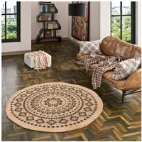Pergamon Sisalteppich Handgefertigt Jute Teppich Nele Ethno Rund, Rund, Höhe: 4 mm