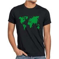 style3 T-Shirt Sheldon World Map Weltkarte big welt geo the big bang theory cooper