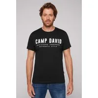 CAMP DAVID T-Shirt mit Logo-Print auf der Vorderseite