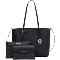 MICHAEL KORS Handtasche Michael Kors Charlotte Large 3in1 Handtasche Saffiano-Leder Schwarz