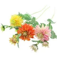 Kunstblume "Dahlie" 3er Set, Kunstblüten wie echt, künstliche Blumen mit Blüten, Dekoleidenschaft, Höhe 61 cm