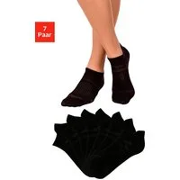 LASCANA ACTIVE Sneakersocken Damen Kurze, Niedrige Socken aus Baumwolle für Sneaker, ohne Frottee (Packung, 7-Paar, Gr. 35-38 bis 39-42) in Piqué-Optik, Mittelfußgummi für optimaler Halt