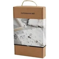 Creotime Kreativset Easy Kit Papermaking Papierschöpf-Set A5, (18-tlg), zum herstellen von 4 Blatt im A5 Format