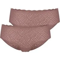 sloggi Slip Zero Feel Bliss Hipster (Set) saumlosen Abschlüsse, Wellenkante, Muster, transparent im 2er Pack