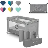 lionelo Baby-Reisebett Stefi, 120x60 cm Tragetasche  Klappbaren  Seiteneingang