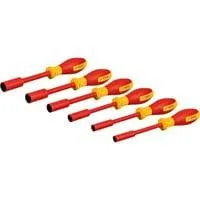 VDE Steckschlüssel-Set Professional, Sechskant 7-14mm rot/gelb, 6-teilig, in L-BOXX-Halbeinlage