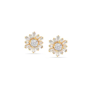 Damen Imperial Star Ohrringe, vergoldet, 925 Sterling Silber BIPE049
