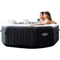 Intex Pool Pool PureSPA Jet + Bubble Deluxe octagon onyx black 201/150x71 cm, mit App Steuerung