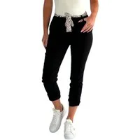 Mississhop Stretch-Hose Female Damen Stretch Klassische Chino Hose mit gemustertem Tuch N. 366