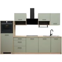 KOCHSTATION Küchenzeile KS-Kolari, Küchenblock Made in Germany, Breite 290 cm, wahlweise mit Hanseatic-E-Geräten