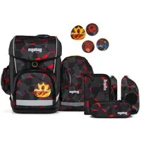 ergobag Schulranzen Cubo Light (5tlg., inkl. Federmäppchen, Schlamperrolle, Sportbeutel und Kletties)