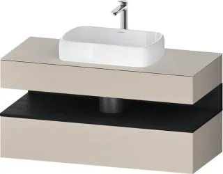 Duravit Qatego Konsolenwaschtischunterbau wandhängend Taupe Matt 1200x550x600 mm - QA4732016910010 QA4732016910010