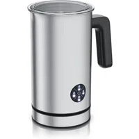 Arendo Milchaufschäumer elektrisch, 4 Programme, Doppelwandgehäuse, Antihaftbeschichtung, 500 W, Heiß & Kaltaufschäumen (150 & 300 ml), für Cappucino / Latte Macciato