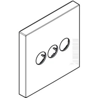 hansgrohe Ersatzrosette 92227000 für 3 Verbraucher 155/155mm chrom