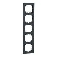 Rahmen fünffach, Typ MEG4050-3614, aus Thermoplast, matt, Schutzart IP20, Breite 90 mm anthrazit, Retail