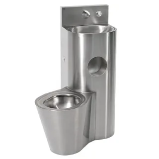 KWC Aquarotter Sanitärkombination, HEAVY DUTY, Edst., Hw.-Mont., DrSp., hydr., WC links, 2000108112 2000108112