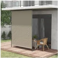 Outsunny Markise Seitenmarkise, Einziehbares Sonnenschutz (Vertikalmarkise, 1-St., Senkrechtmarkise) für Garten, Balkon, Sand