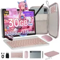 BUFO 10 Zoll Android, 30(6+24)GB RAM, 128GB/256GB, mit Tastatur/Maus/Stift Tablet (10", 128 GB, Android 15, Octa-Core, mit Stift/Maus/Tastatur)