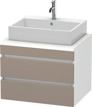 Duravit DuraStyle Konsolenwaschtischunterbau wandhängend Basalt & Weiß Matt 700x548x512 mm - DS53160 DS531604318