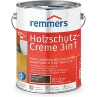 Remmers Holzschutzlasur Holzschutz-Creme 3in1 eiche hell 5 Liter, 3facher Holzschutz mit Imprägnierung + Grundierung + Lasur