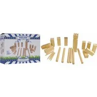 Koopman Spielzeug-Gartenset Holzspiel Strandspiel Schach Smal 21 Tlg, (Wikingerspiel Set, 1-tlg., Packung), Kubb, Teamspiel, Holzspiel, 21-teilig