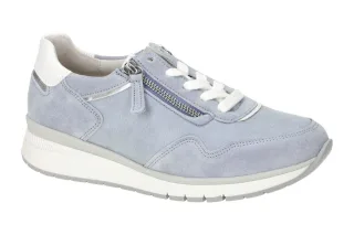 Gabor 46.308.65 Damenschuhe Lagune Silber Wei? Bequeme Schn?r-Halbschuhe