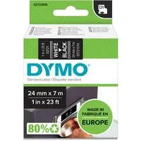 D1-Schriftband S0721010 24 mm x 7 m, weiß auf schwarz