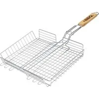 HAC24 Grillrost Grillkorb Gemüse Grillschale BBQ Grillpfanne Grillguthalter (1-St), Verchromter Stahl