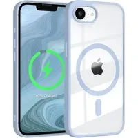 EAZY CASE Handyhülle Transparente Hülle mit MagSafe für iPhone 16e 6,1 Zoll, Softcase, Schutzhülle mit Displayschutz, stoßfest, kratzfest, Hellblau