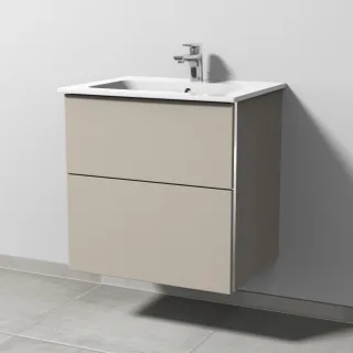 Sanipa 3way Waschtischunterbau zu Duravit ME by Starck Waschtisch mit 2 Auszügen, Kaschmir-Matt BP7241U