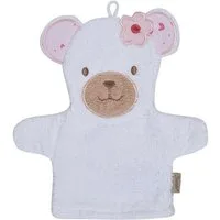 Sterntaler® Waschhandschuh Waschhandschuh BÄR Betty, Frottee (1-St), Waschhandschuh BÄR Betty, aus Frottee, 2in1 Handpuppe u Waschlappen