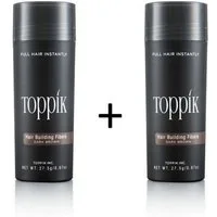 TOPPIK Haarstyling-Set 2 x TOPPIK 27,5 g. - Haarverdichter Streuhaar Hair Fibers Microhairs, Haarpuder