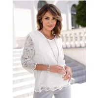 Witt Klassische Bluse Spitzen-Bluse 3/4-Arm