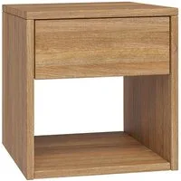 skølm Nachtschrank Floki aus Eiche Massivholz (einzeln, natur geölt, 1-St) Nachtschrank mit Schublade, 40x40x40 cm