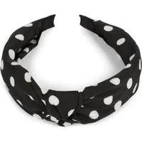 styleBREAKER Haarband, 1-tlg., Haarreif gepunktet mit Knoten Rockabilly
