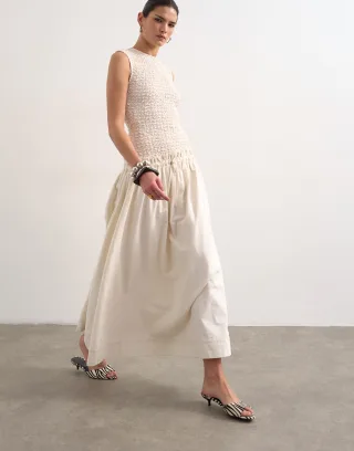 TOPSHOP - TSNANNA SL MAXI DRESS WVN Birch - Gr. - 42