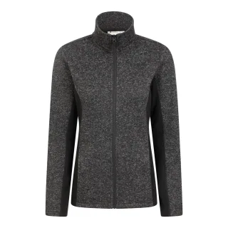 Mountain Warehouse Damen/Damen Idris Getäfelte Fleece Jacke (Schwarz)