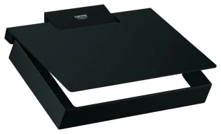 GROHE WC-Papierhalter Selection Cube, 40781 Metall mit Deckel matt black, 407812430 407812430
