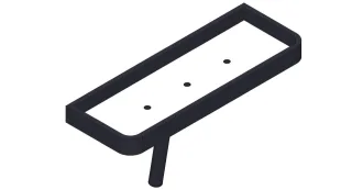 Giese Dusch Konsole mit Glasabzieher schwarz matt mit Schichtstoff (HPL) in weiss, 30828-14 30828-14