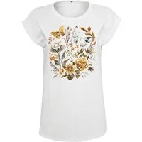 Youth Designz Print-Shirt Flowers Botanic Damen T-Shirt Statement Geschenk Frauen Motiv mit stylischen Blumen Aufdruck für Frauen