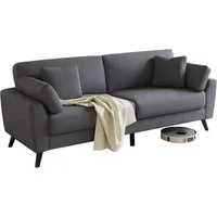 AMERLIFE Big-Sofa 220 cm 2-Sitzer Cord Sofa in Grau, modernes Wohnzimmer Sofa, 1 Teile, 19 cm Beine, Belastbar bis 450 kg