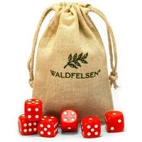 Waldfelsen Spiel – 2-50 Stk Standard Spielwürfel 16 mm Acrylwürfel Würfel bunt, Spielmaterial, Verschiedene Farben