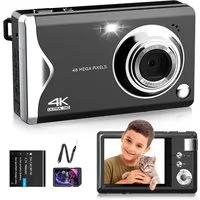 FANNOU Digitalkamera, 48MP 1080P FHD Fotokamera mit 3,0 Zoll Bildschirm Kompaktkamera (16X Digitalzoom Tragbar Kompaktkamera, mit 32GB TF-Karte)