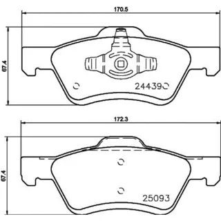 Hella Bremsbel?ge vorne 8DB355014-961 Ford Escape Ford Maverick Mazda Tribute