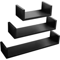 Woltu Wandregal, 1-tlg., Wandregal 3er Set Bücherregal Hängeregal