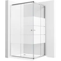 Boromal Eckdusche Duschkabine Schiebetür 75x75 Eckeinstieg Duschabtrennung Duschwand 185, BxT: 75x75 cm, Einscheibensicherheitsglas, Duschwand Duschabtrennung