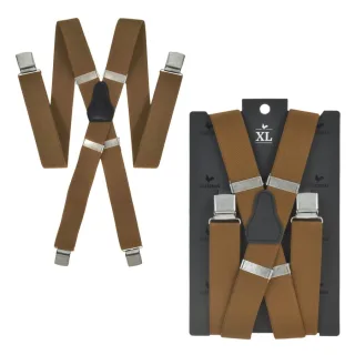 Sir Redman Hosenträger Herren extra lang für Männer mit Bauch XL – cognac. Die ideale Lösung für starken Halt ohne Einschneiden und Druck am Bund.
