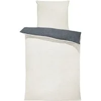 One Home Bettwäsche Wende Melange, Flanell, 2 teilig, meliert, Baumwolle kuschelig warm weich Biber Winter